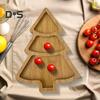 Christmas Tree Shaped Tray Wooden Charcuterie Dessert Boards Steak Dinner Plate Safe Easy To Clean Serving Platter for Parties Events