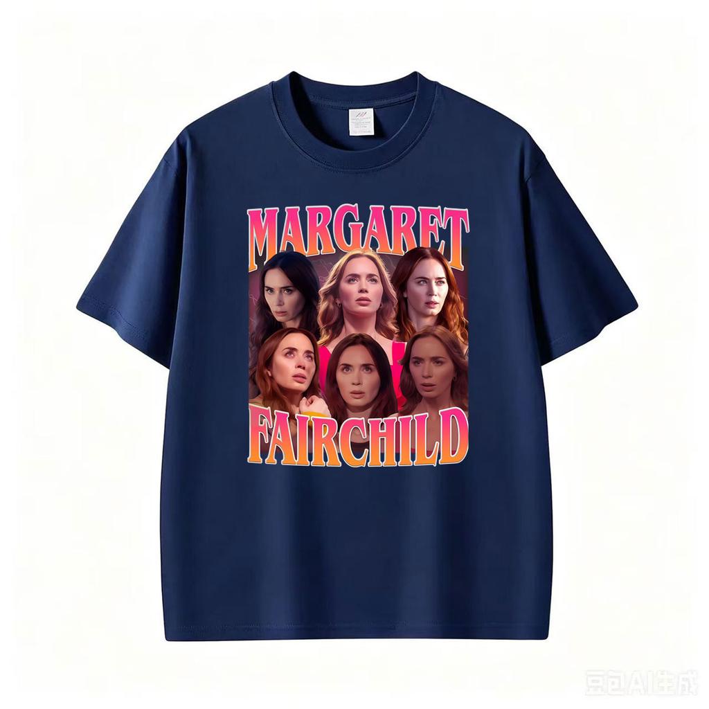 Emily Blunt As Margaret Fairchild Retro 90s Style T Shirts Unisex Unisex Classic High Quality Tshirts Casual Hot Sale Loose T Shirt