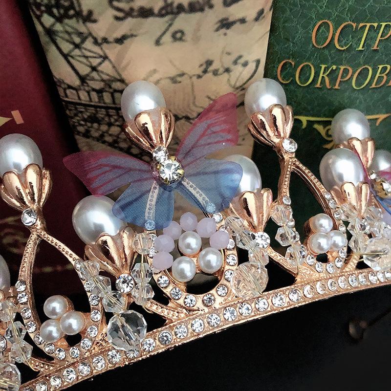 Bridal Butterfly Crown Wedding Photography Hair Accessories Wedding Crown Korean Handmade Butterfly Crown