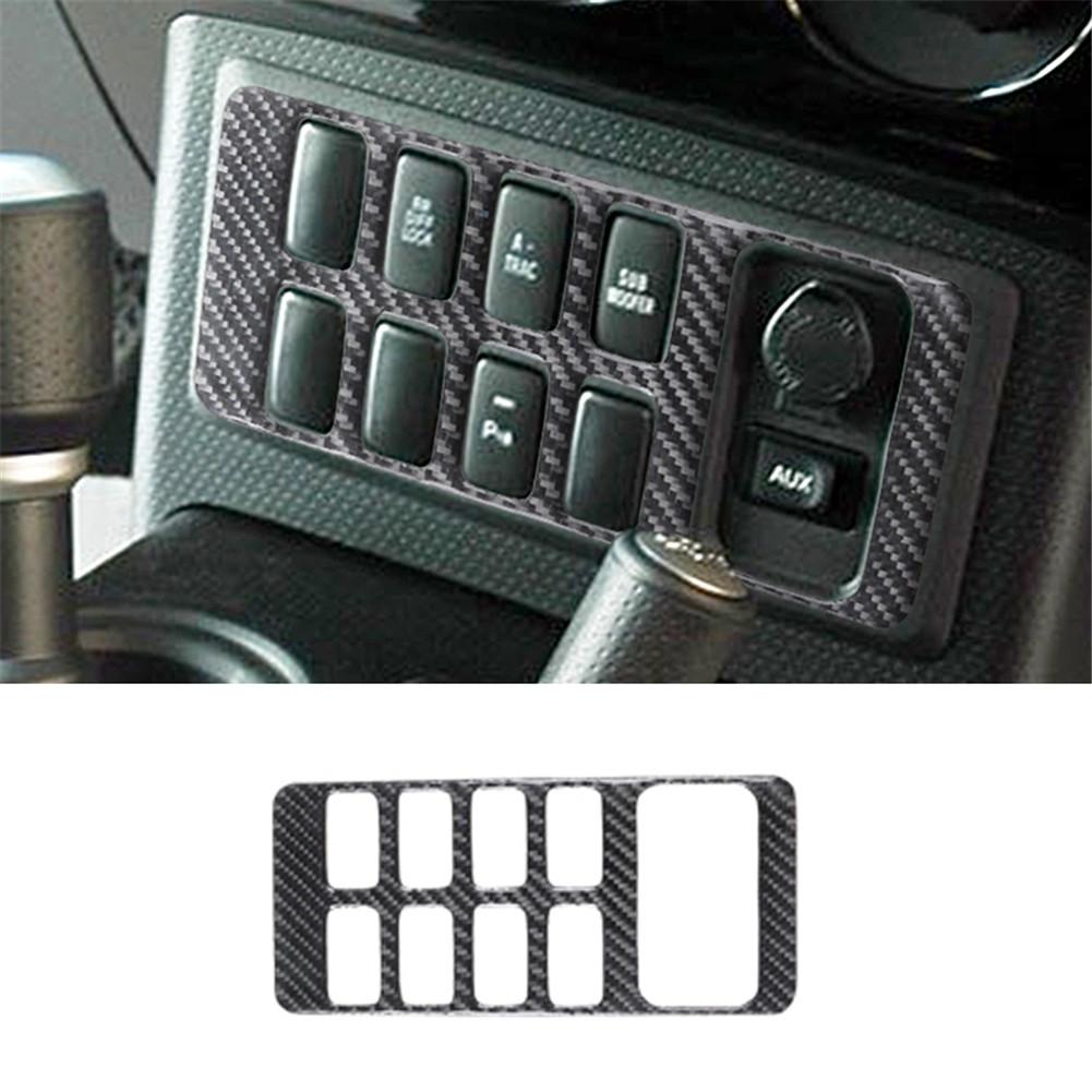 

Car Interior Carbon Fiber Trim Central Control Knob Panel Cover Sticker For Toyota FJ Curiser 2007- Styling