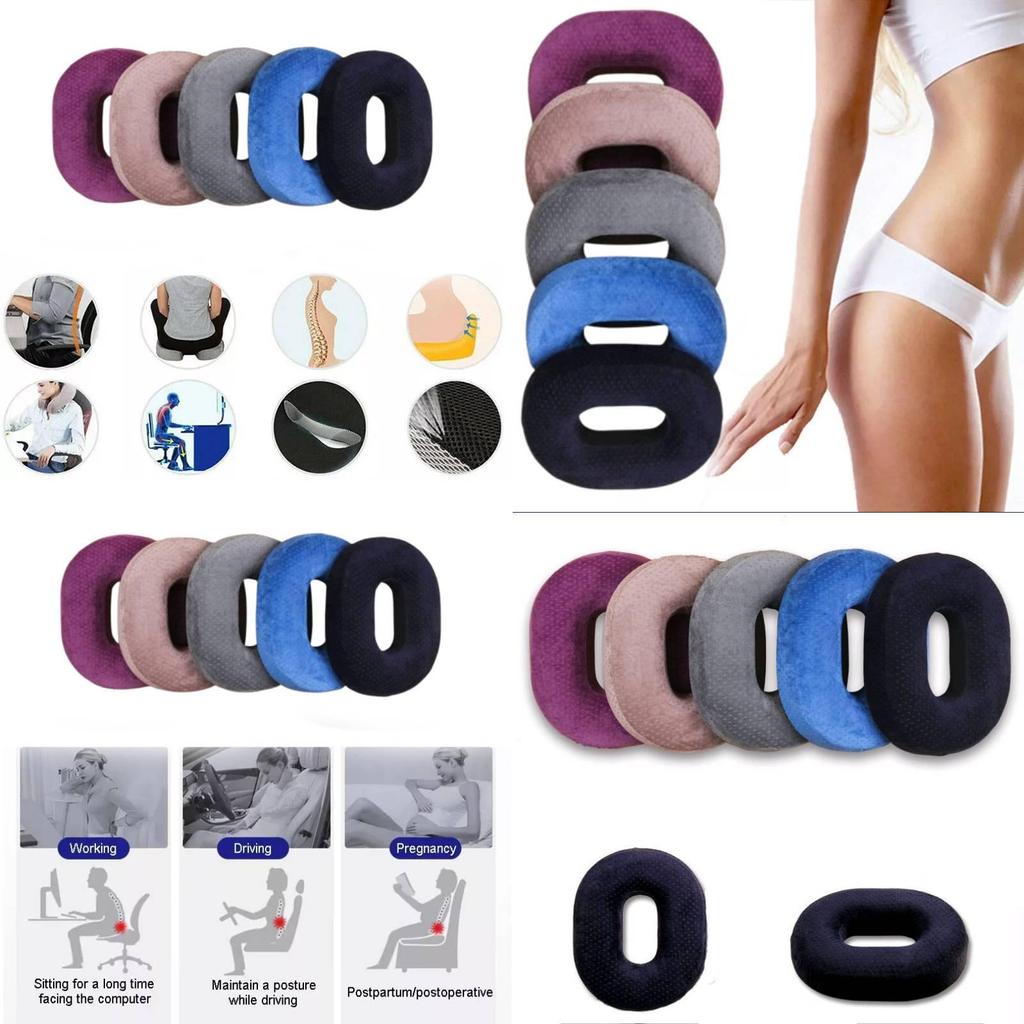 Comfortable High Resilience Memory Foam Cushion Oval Shaped Office Seat Cushion To Alleviate Pressure And Promote Wellness