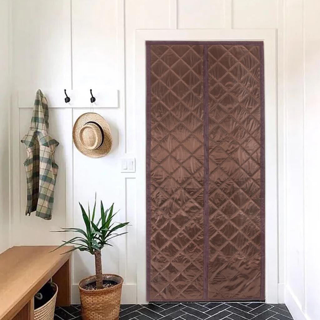 Magnetic Thermal Insulated Door Curtain for Winter Summer Door Cover Hands Free Waterproof Energy Saving Privacy Screen
