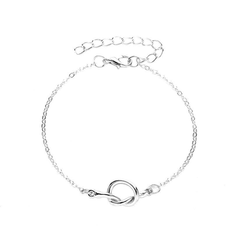 Luxury Rhinestone Infinity Symbol Interwoven Figure 8 Anklet For Women Elegant And Personalized Temperament Jewelry Accessory