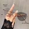 Elegant Rimless Women's Photochromic Myopia Glasses – Ultra-Light, Gold Wire Design for a High-End Fashion Look