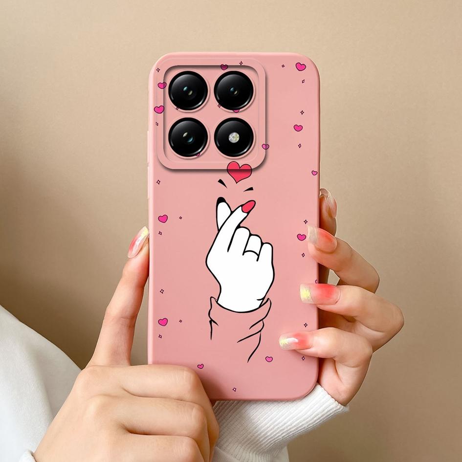 Cover For Xiaomi 14T 5G Case Fashion Love Heart Pattern Funda Shockproof Soft Silicone Phone Bags For Xiaomi 14T Pro Bumper Capa