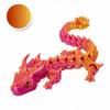 Fun 3D Printed Articulated Dragon 30cm Fidget Craft Ornament Cute Desktop Decor Gift for Children Adults Home Office Use