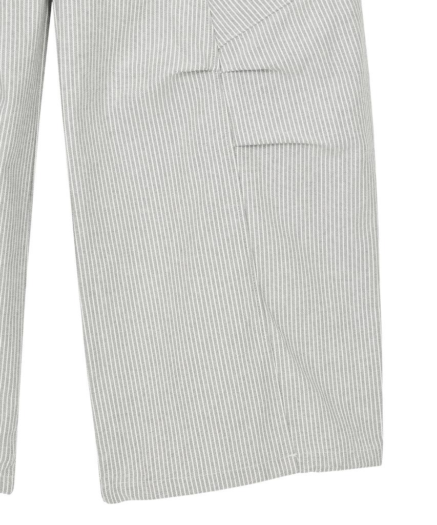 Dandel Dd Reverse Stripe Pin-Tuck Cargo Pants (Grey)