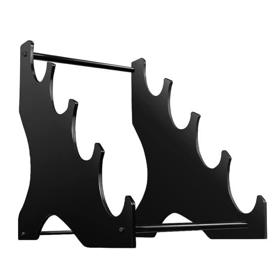 

1 комплект акриловой подставки, простая установка, 4-уровневая стойка для светового меча для украшения гостиной, офиса чёрный