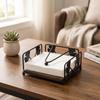 Eisen-Serviettenhalter Massivholzsockel Papierspender Taschentuchspender Taschentuchhalter Hotel Café