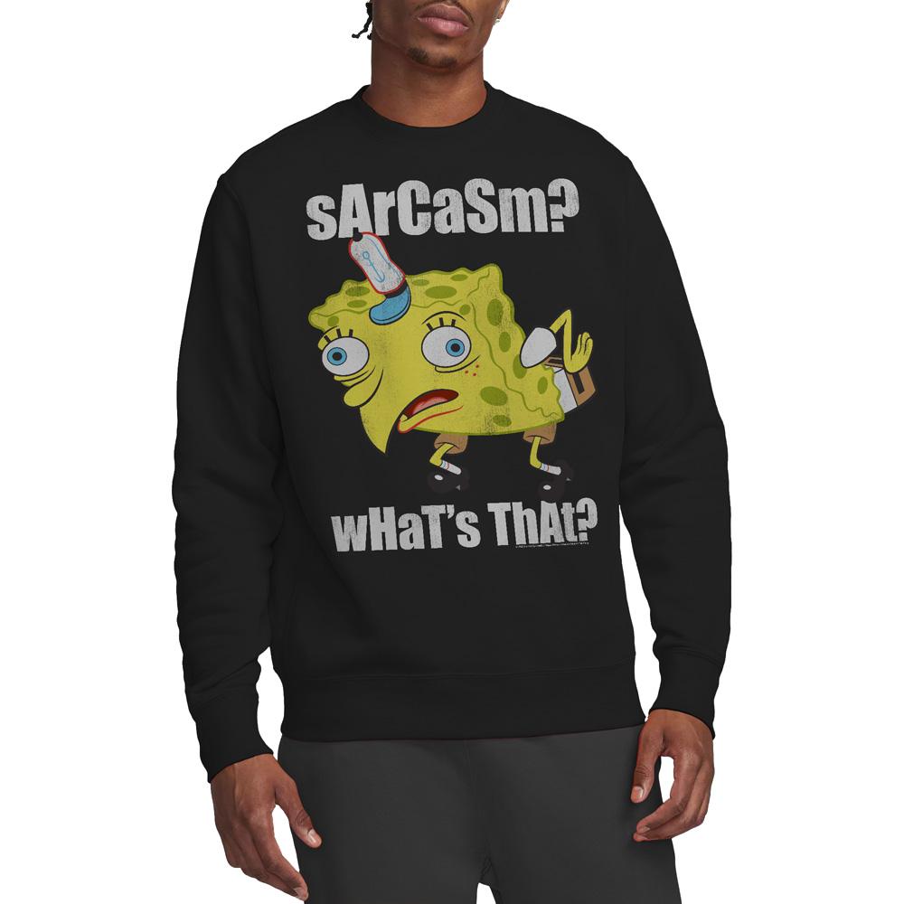 SpongeBob SquarePants Unisex Adult Sarcasm Meme Sweatshirt