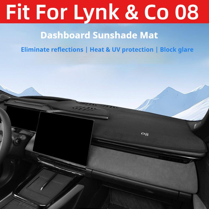 Fit For Lynk & Co 08 Dashboard Anti‑Glare Mat Center Console Sun Shade Heat Insulation Pad Interior Decor Car Accessories