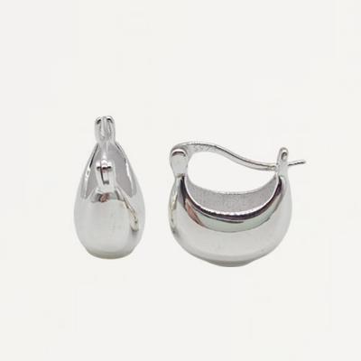 Small Back Earrings Silver