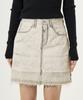 Unknown Planet Slit Mini Skirt Dirty White