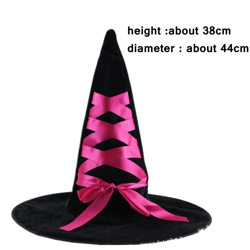 Witch Hat Adult Hats Halloween Witch Cosplay Wizard Hat Kids Halloween Black Witch Hat Girls Princess Party Supply