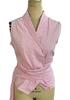 European Striped Sleeveless Tie-Waist Irregular Vest Shirt for Summer 2026