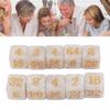 30PCS Number Dice Six Sided Multiples of 2 Number Plastic Light Weight Portable Dice   for Teaching Board Games