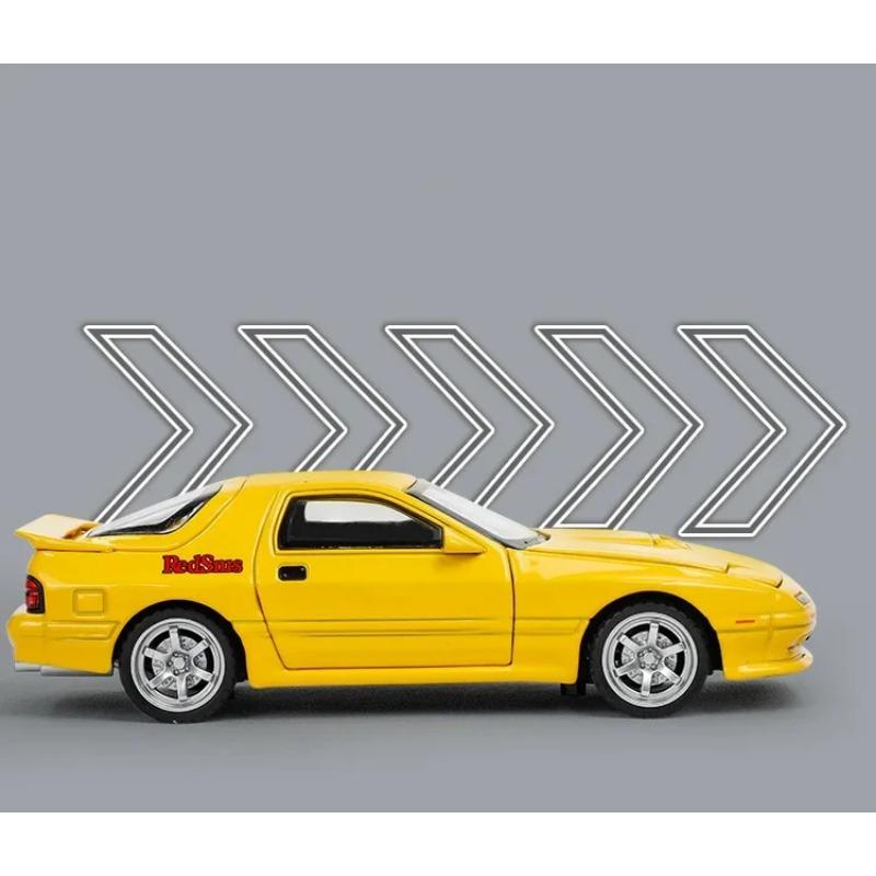 1/32 Mazda RX-7 Alloy Car Modelo Diecast Metal Sports Vehicles Modelo Alta Simulação Som e Luz Coleção Crianças Brinquedo Presente