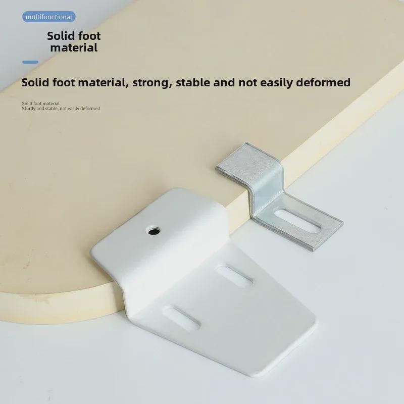 Vitmålat Justerbart Hörnupphängningsfäste för Badrumsskåpsinstallation