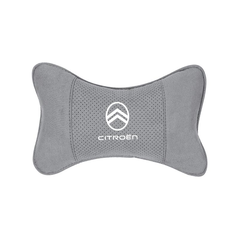 

Car Suede Headrest Breathable Memory Foam Neck Pillow For Citroen Grand Picasso Saxo Jumpy C8 C-Elysee C15 Spacetourer CelyseeC6
