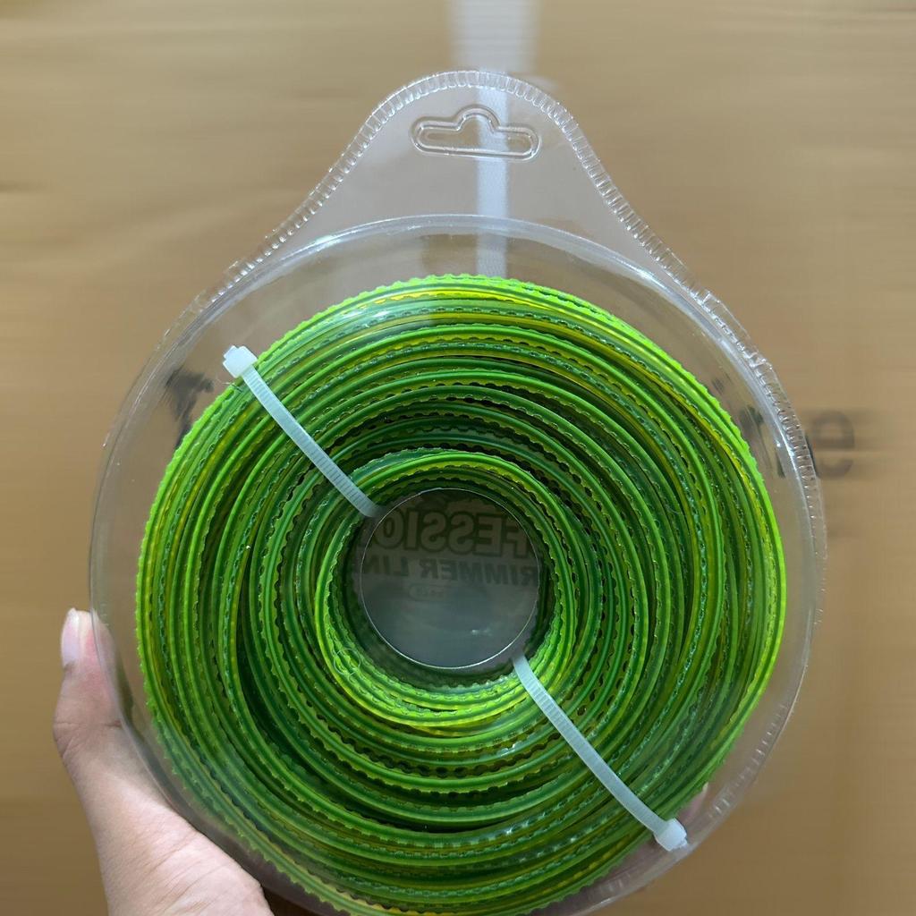 Steel Wire Braided Nylon Trimmer Line: Wear-Resistant, Sawtooth Weeding Rope for Mowing.
