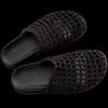 2025 Summer New Handwoven Retro Bag Head Slippers Wear Thick Bottom Hollow One Pedal Lazy Sandals Woman