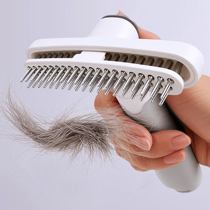 Dog Comb Rake Combs for Dogs Hair Cleaning One Button Dog Grooming Brush Massage Dogs Comb Self Cleaning Cat Brush Pet Products