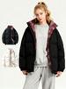 Women's Wool Coat Winter Stand Collar Plaid Warm Insulated Bread Style Fashion Casual Wool Coat Winter Jacket