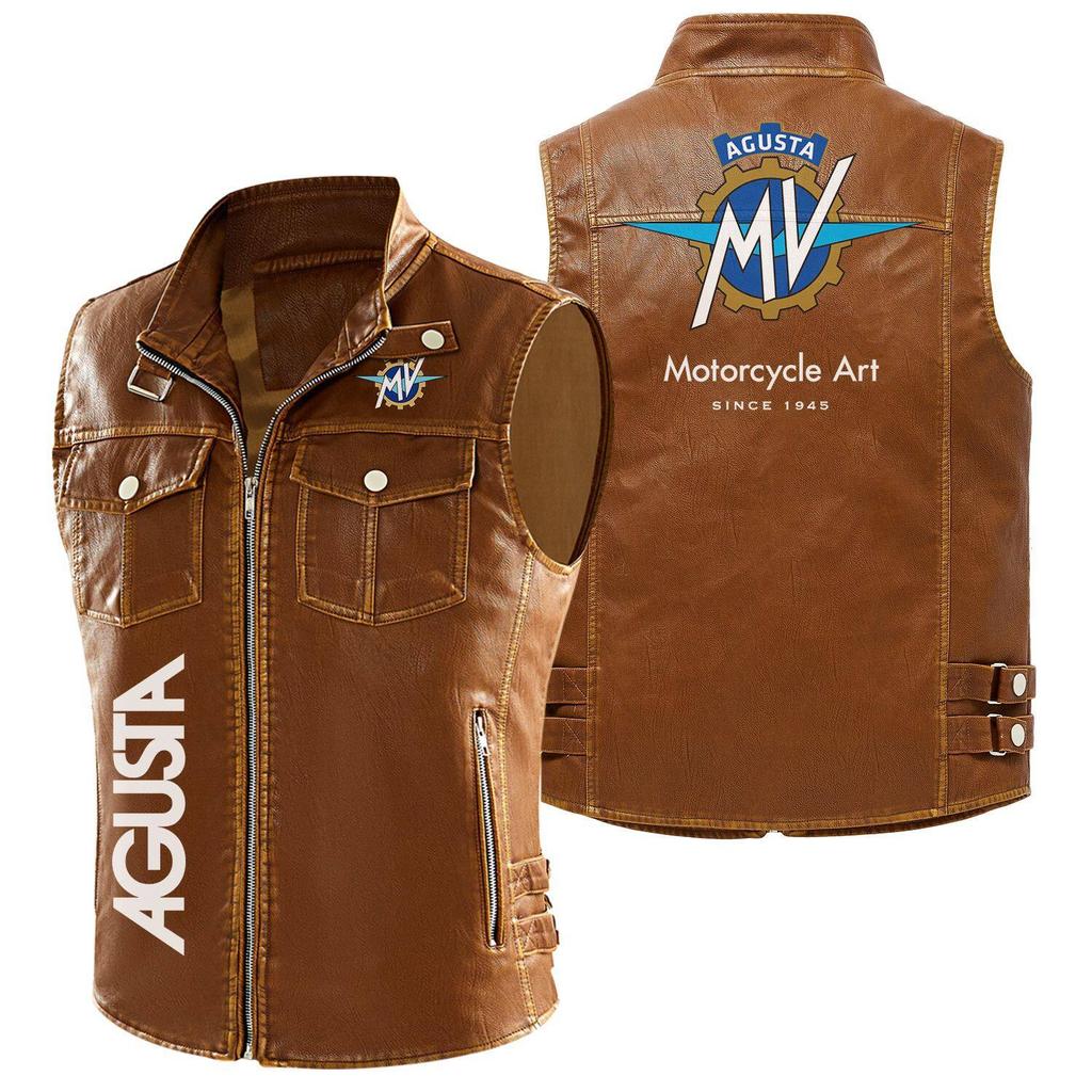 Vysoce kvalitní kožená bunda na motorku, Motocyklová vesta Cadidu PU košilka