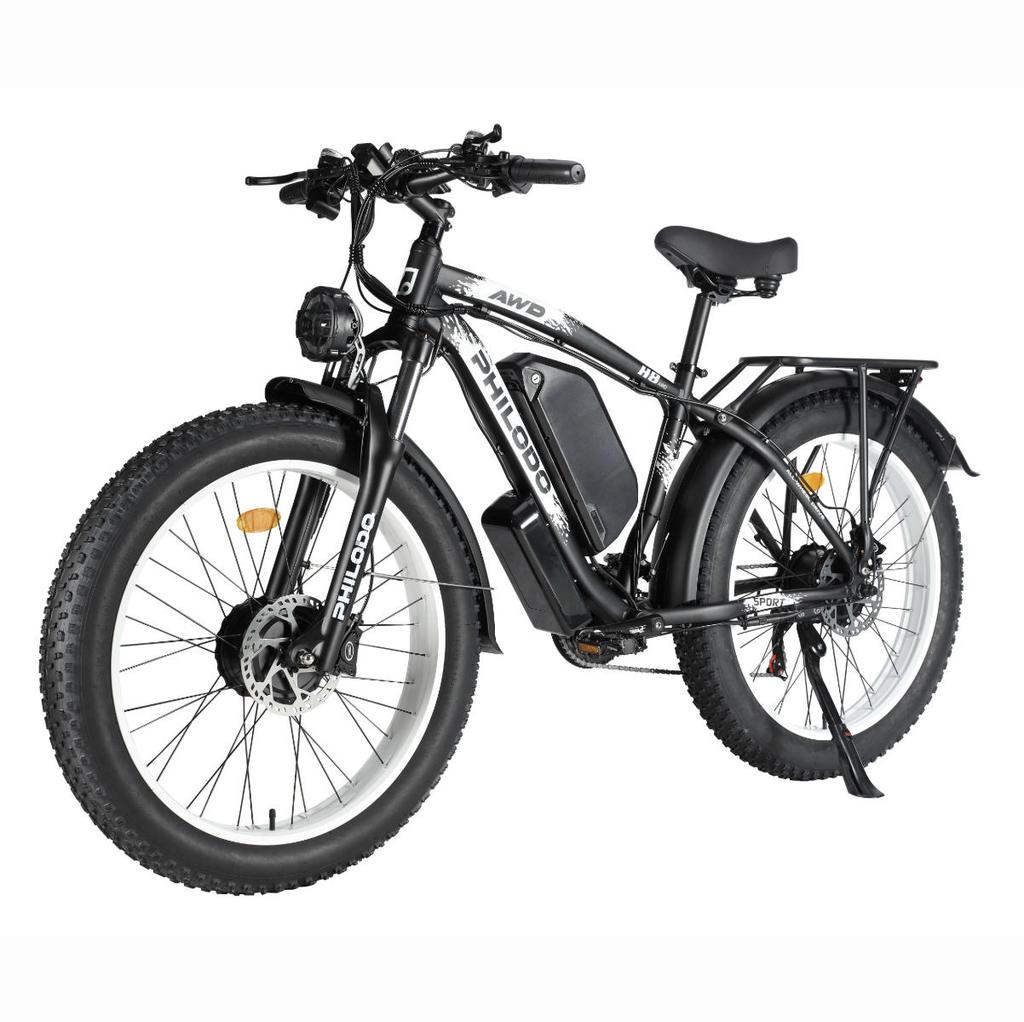 Electric Bicycle PHILODO H8, 3000W Motor, 48V 26Ah Battery, Top Speed 56 Km/h, Cruising Range 100km, 26x4.0 Inch Tires