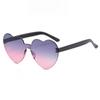 Trendy Love Heart Shape Sunglasses Fashion Colorful Gradient Sunglasses  Summer