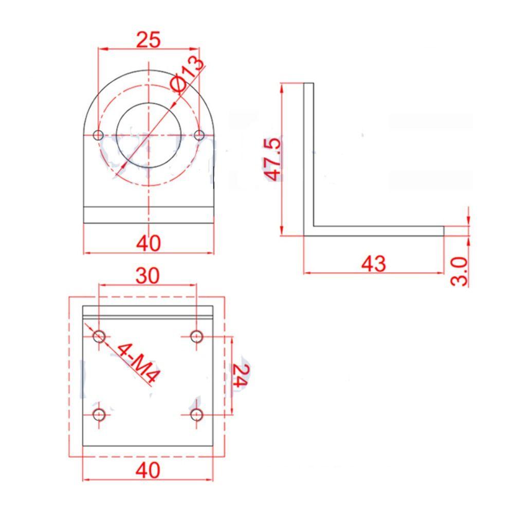 Alloy 550/545/555 Black Fixed Support Bracket 38ZYTD Bracket 555 Motor Bracket DC Motor Parts