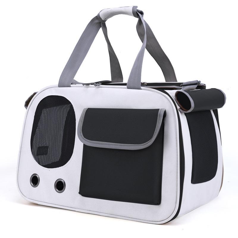 Pet breathable cat bag foldable adjustable length cat out handbag shoulder bag pet supplies