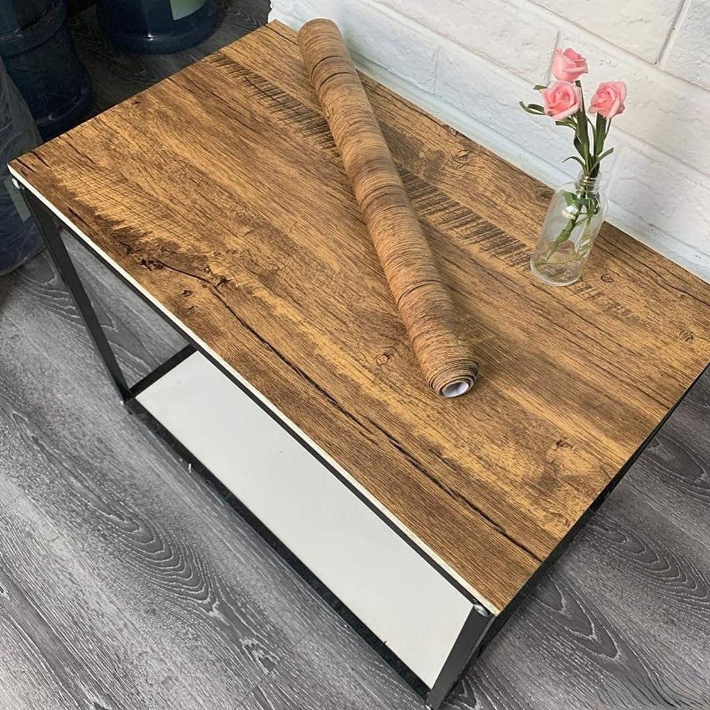 Classic Wood Grain PVC Stickers Waterproof Self-Adhesive Wallpaper for Wardrobe Cupboard Table Furniture Home Decor Wall Papers