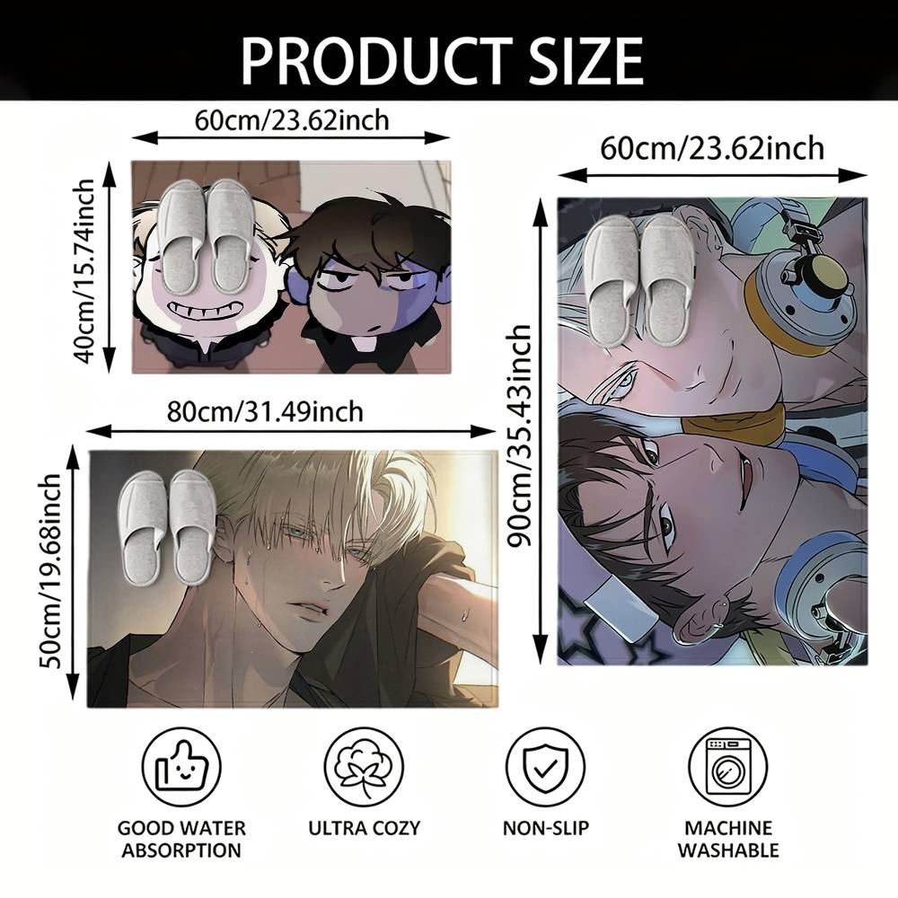 Manga C-Codename Anastasia Bedroom Decor Carpet for Living Room Thick Plush Study Floor Mat Home Fluffy Soft Rug