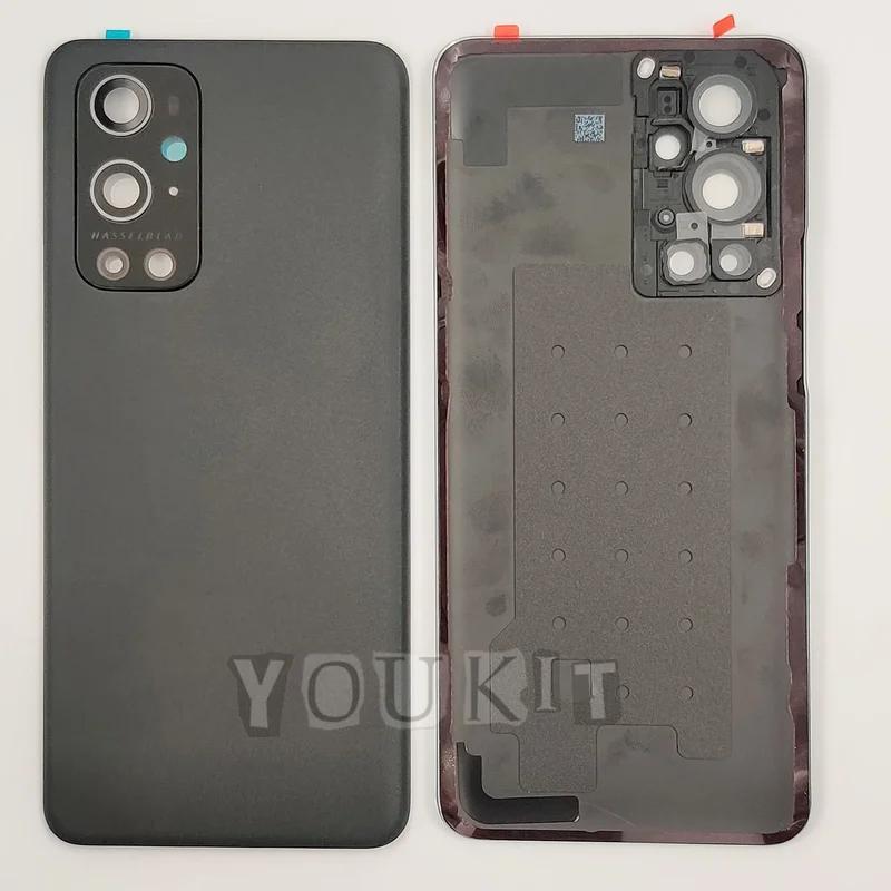 

OEM A + Gorilla Glass для OnePlus 9 Pro, крышка батарейного отсека, жесткая задняя крышка, задняя панель корпуса + клейкий логотип для объектива камеры матовый черный