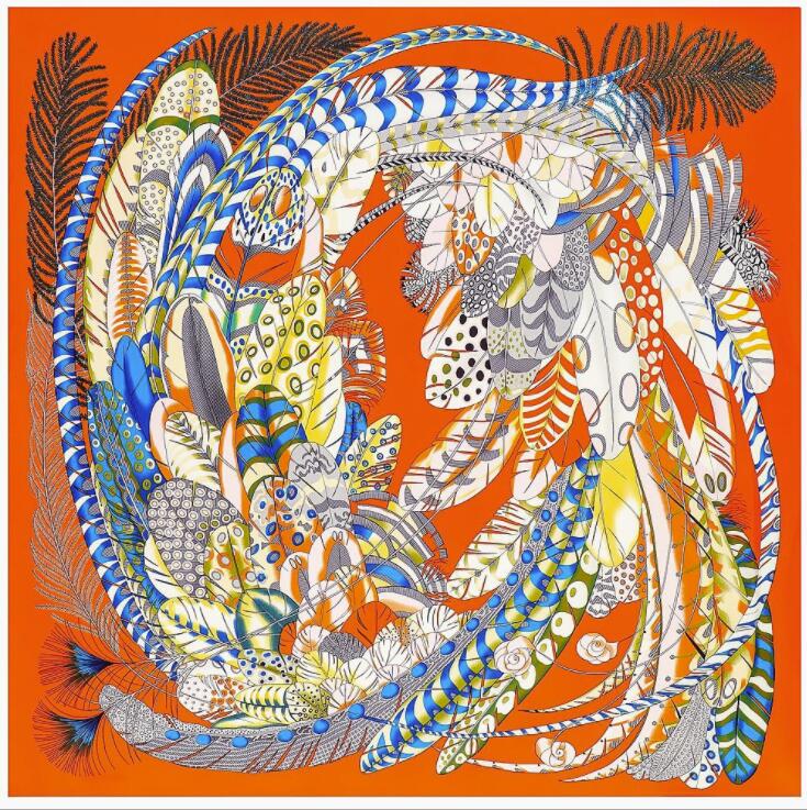 New Luxury Brand Silk Scarf Women Print Square Shawl Hijab Scarfs Female Fashion Shawls Scarves For Ladies 130*130cm