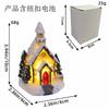 Jingchen new Christmas decorations resin hut colorful luminous house tabletop ornament