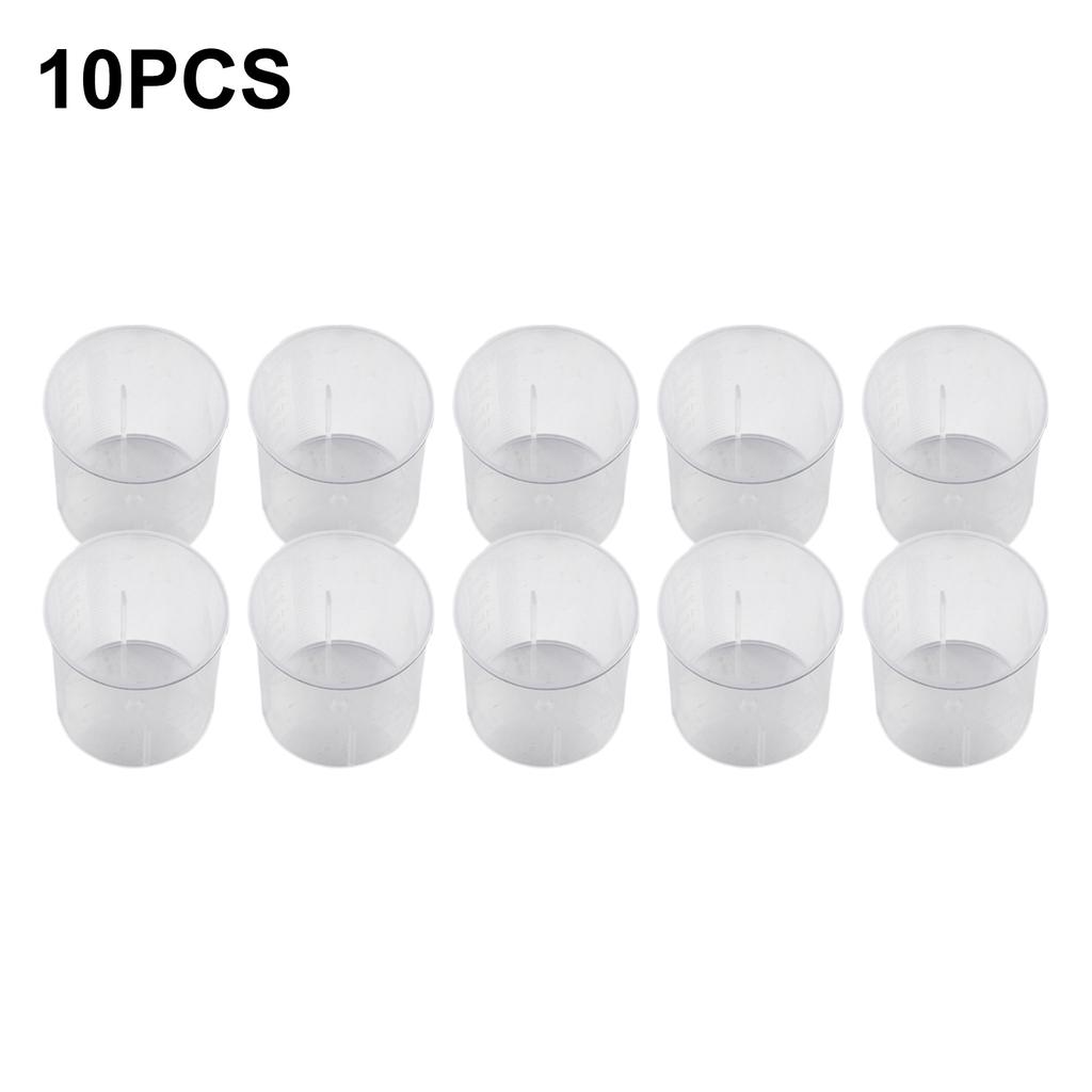10pcs 15ml/30ml Plastic Measuring Cup Transparent Clear Double-scale Medicine Graduated Measuring Cup Container