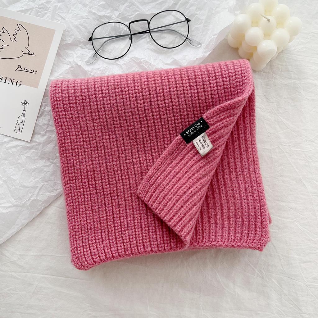 Clearance Japanese soft waxy premium 111 cotton solid color knitted scarf autumn and winter atmosphere versatile warm scarf