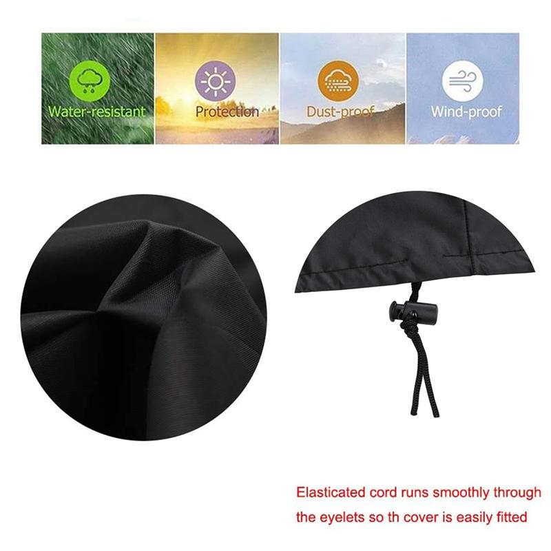 A34R 5Pcs 8Ft Billiard Pool Table Cover With Drawstring Durable Waterproof Table Cover For Rectangle Table, Black