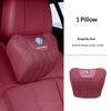 Volkswagen leather headrest ice silk breathable fabric for VW Golf 8 id3 T-roc Passat B8 GTI neck pillow cushion seat cushion