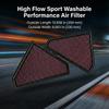 For Jaguar F-Type 2014-2025 3.0 5.0 High Flow Sport Washable Performance Air Filter 33-3021 T2R1881