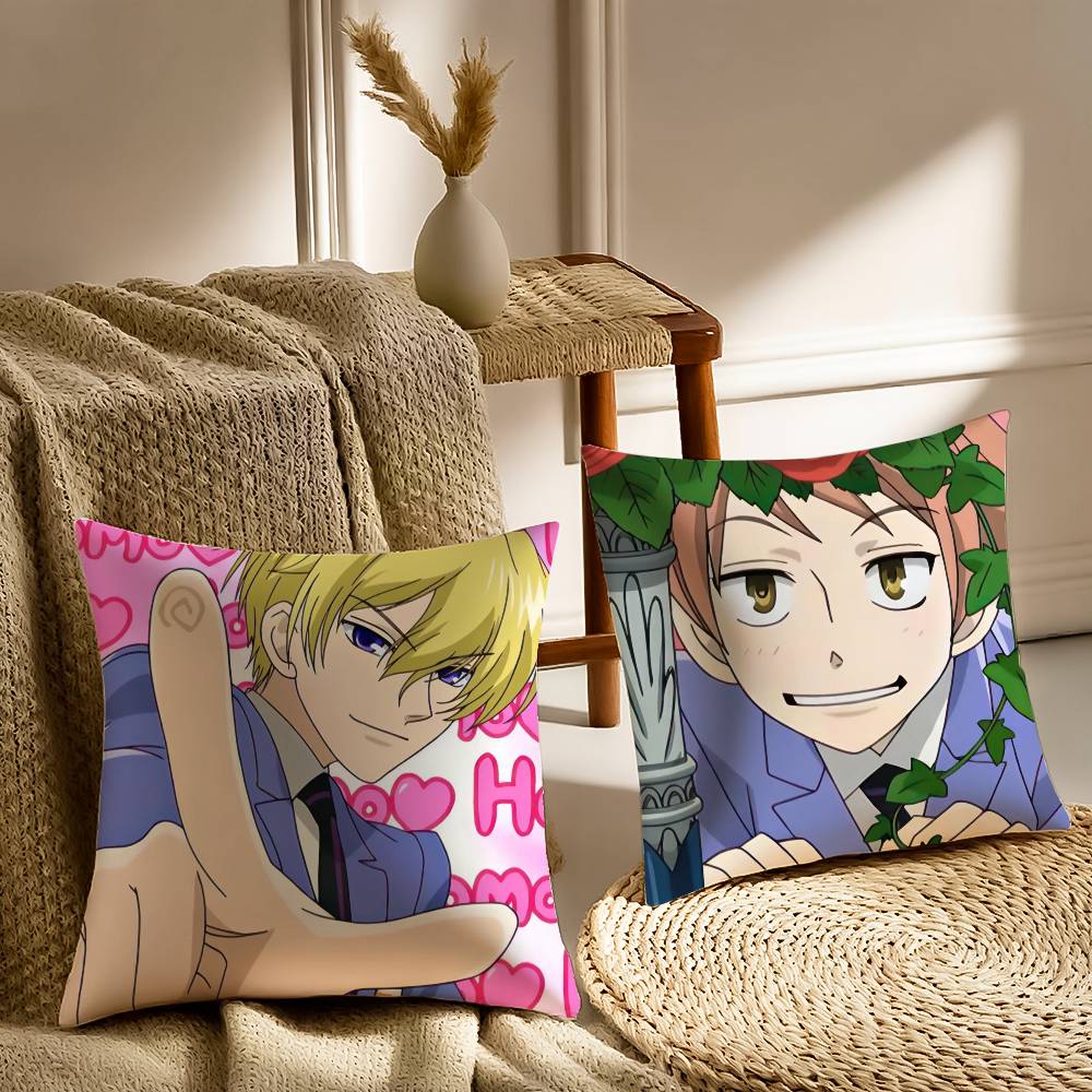 Ouran High School Host Club Pillow Case Sofa And Living Room Decorative Cushion Covers Dust-proof And Mite-proof Invisible Zippe