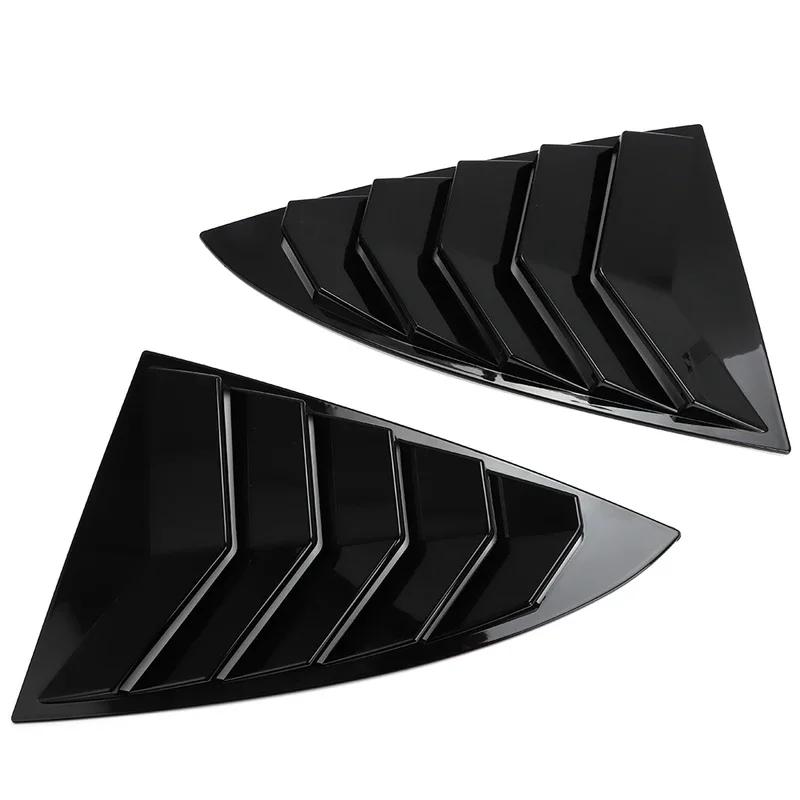 For Tesla Model 3 2017-2023 Car Rear Louver Window Side Shutter Cover Trim Sticker Vent Scoop ABS Carbon Fiber Red Accessories