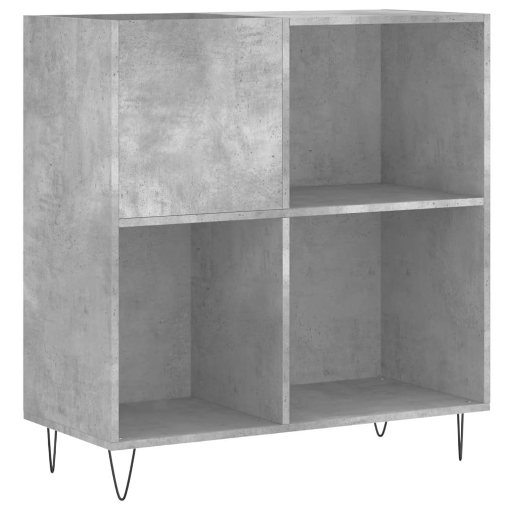 Record Cabinet Concrete Grey 84.5 x 38 x 89 cm Engineered Wood
