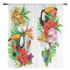 Animal Warbler Bird Tropical Flower Leaf Butterfly Tulle Sheer Curtains Living Room Bedroom Window Curtain Voile Organza Drapes