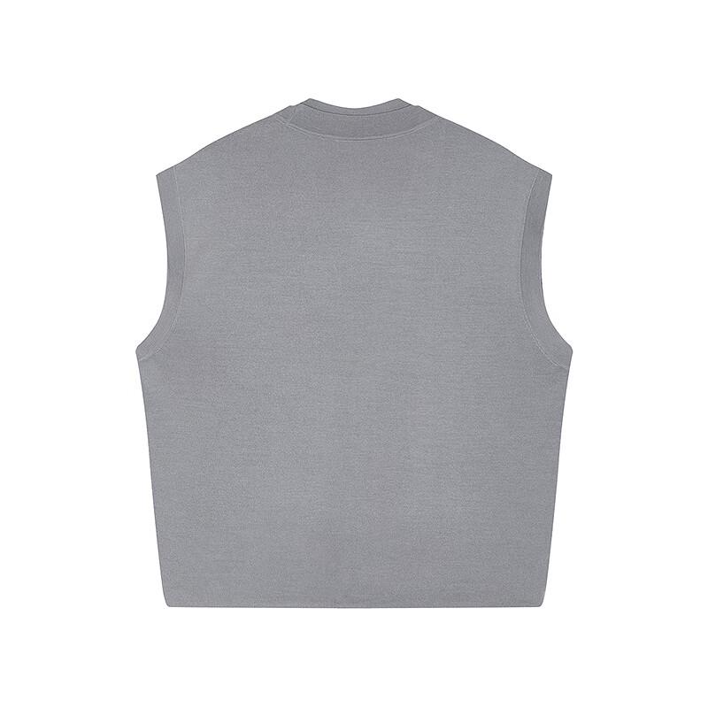 LESS 2025 Summer Sleeveless V-Neck Wool Cardigan Vest