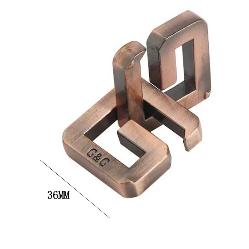 Logic Challenges Metal Brain Teaser Lock Unlock Interlocking Puzzle Disentanglement Educational Toys For Kids Adults