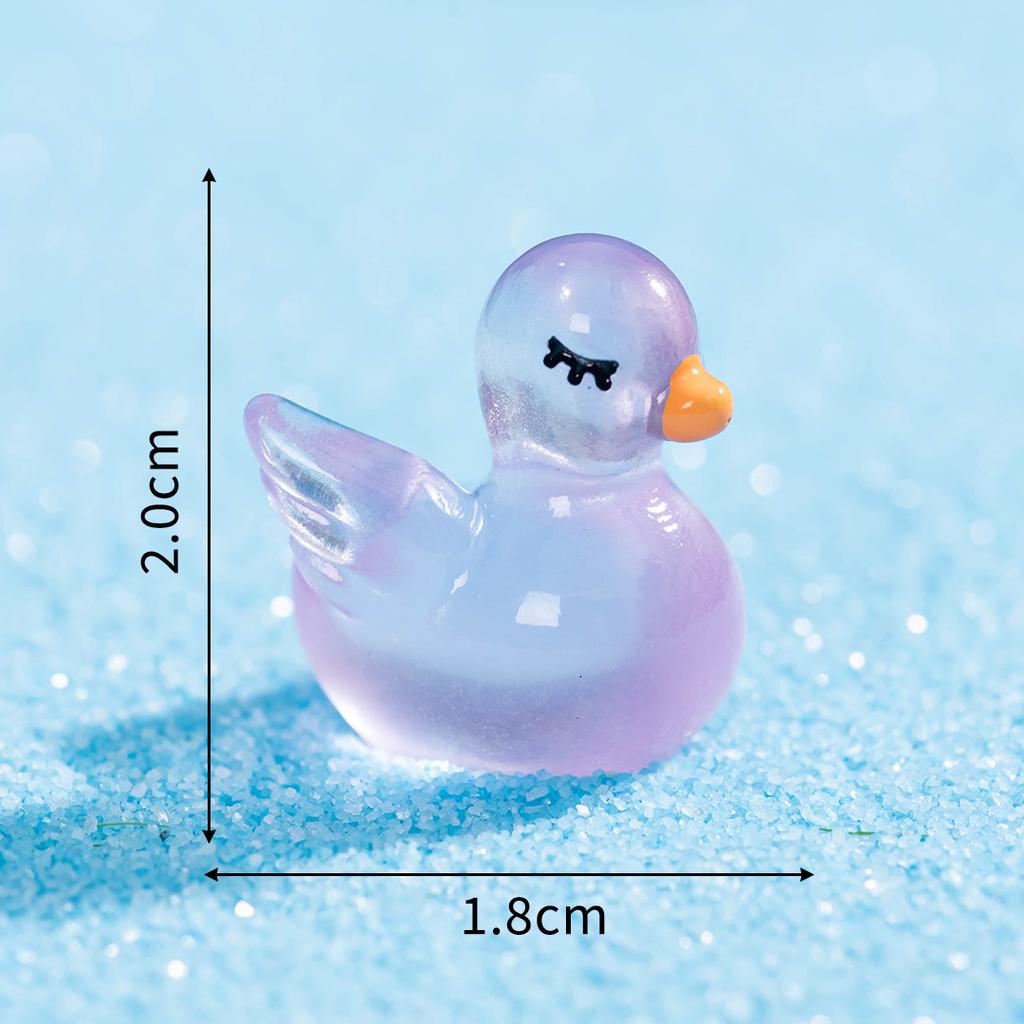 Micro-peisaj Desen animat drăguț Lebădă care strălucește în întuneric Decor pentru animale Accesorii decorative DIY Mini decor pentru birou