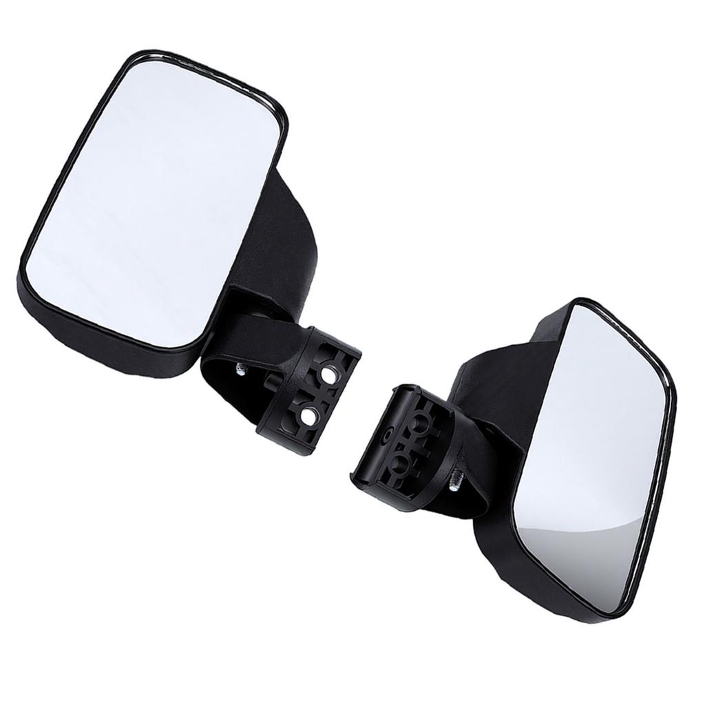 UTV Side Rear View Mirror 2 Pack Wide Angle Adjustable Heavy Duty Clamp On for SXS Vehicle